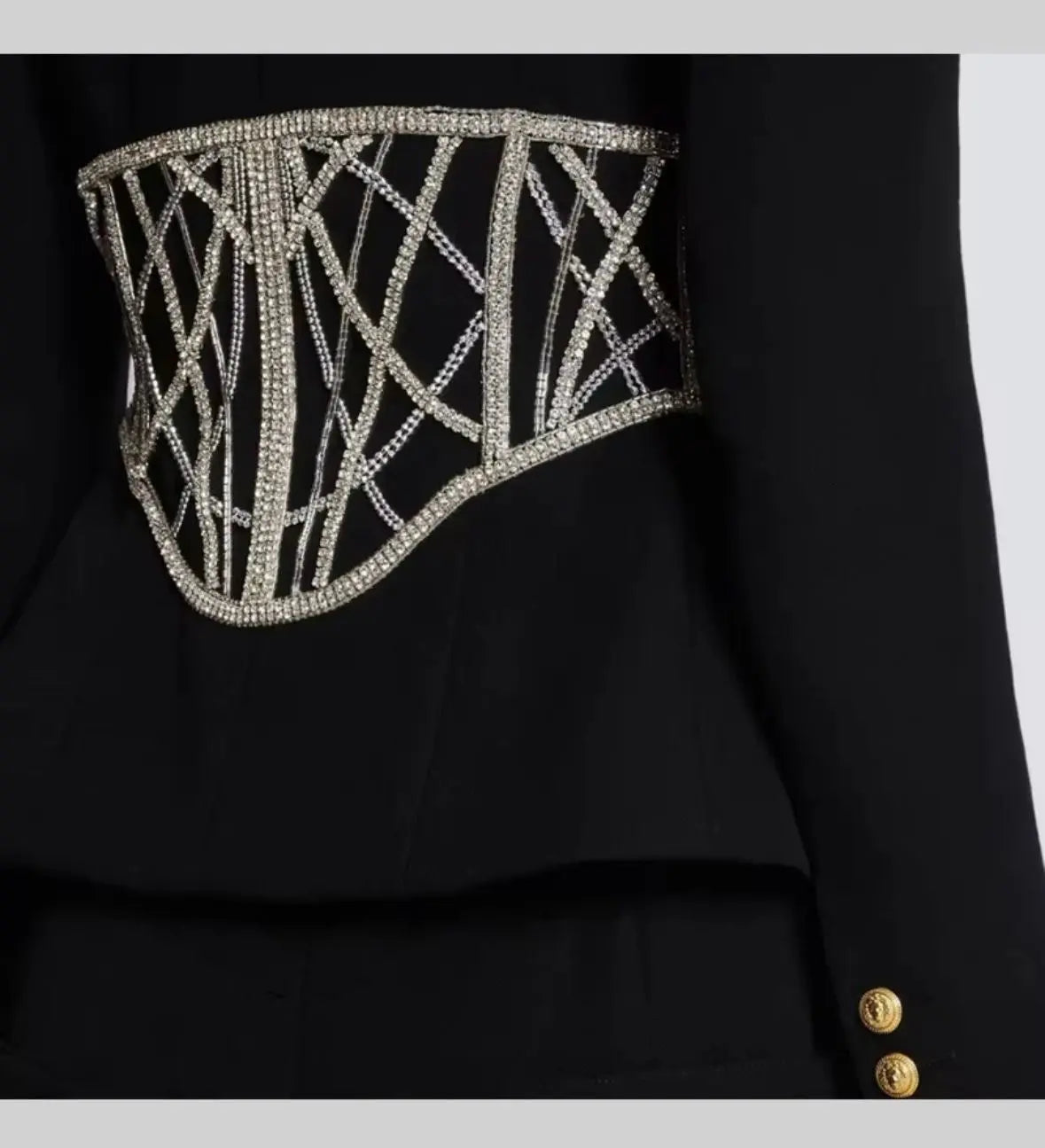 Beautiful Radiant Silver & Black Blazer Nora Nkosi