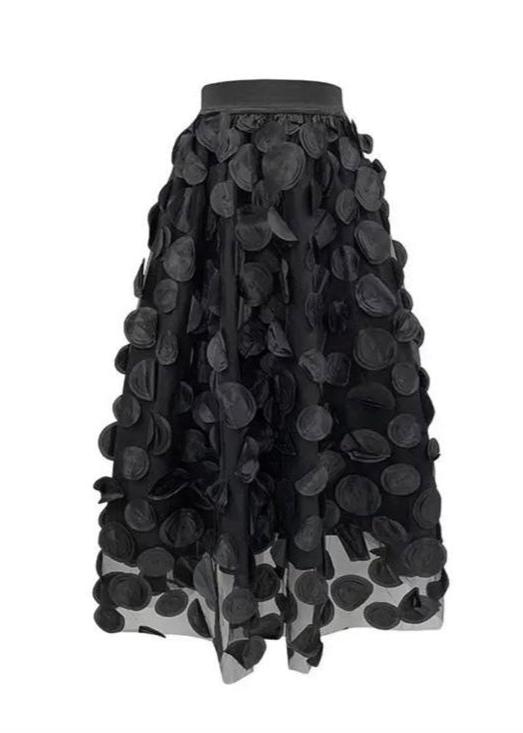 Large Black Petal Skirt Nora Nkosi