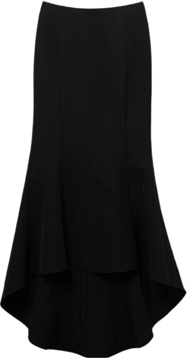 Long Silk Crest Skirt
