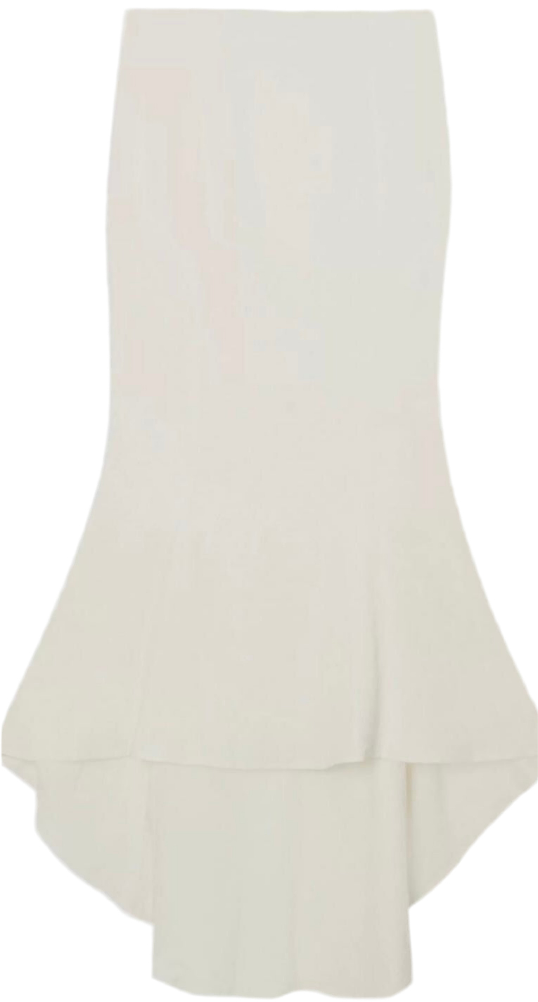 Long Silk Crest Skirt