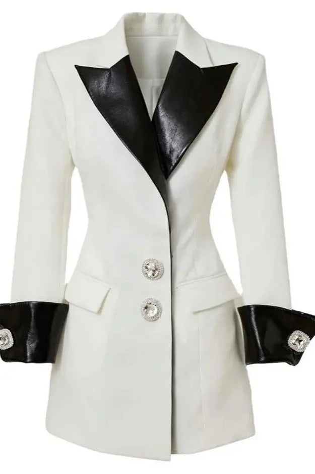 Classy White & Black Jacket Nora Nkosi